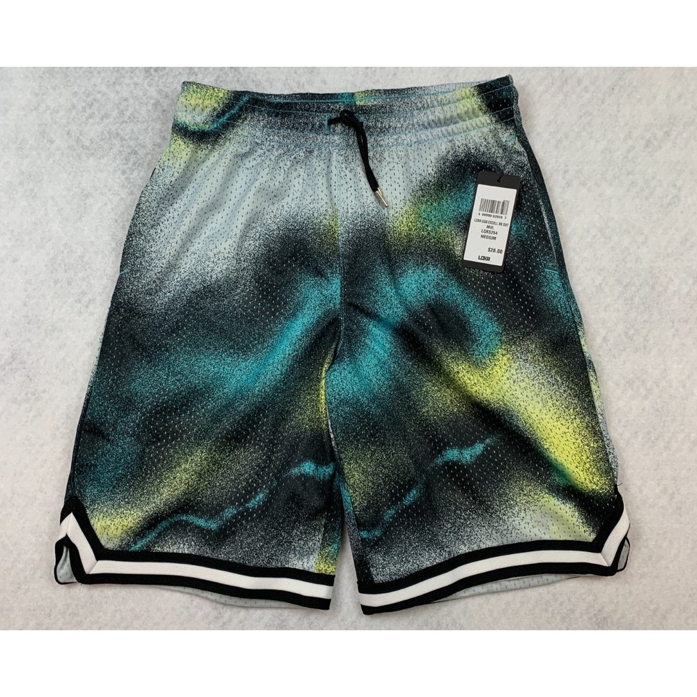 LCKR Excell 84 Boys Medium BLK Skull 84 graphic print Gym Athletic Shorts NWT